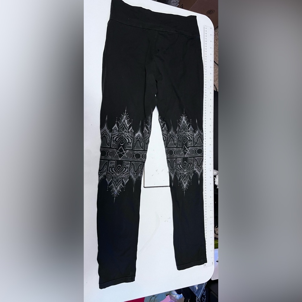 Killstar Black and Gray Patterned Leggings